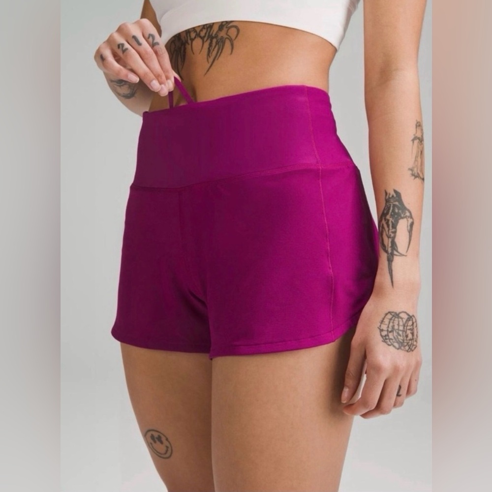 Lululemon Speed Up High-Rise Lined Short 4" Magenta/Hot Pink Size 4